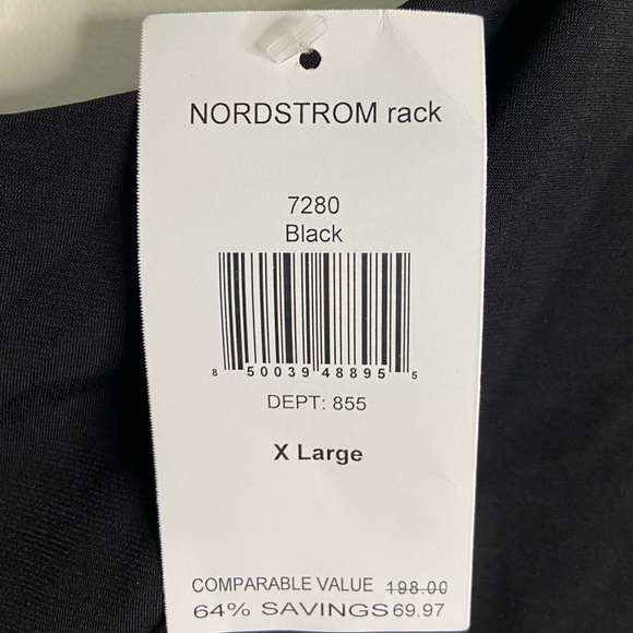 The Fashion Poet Asymmetrical Neck Ruched Dress Black XL New With Tags - Picture 3 of 6